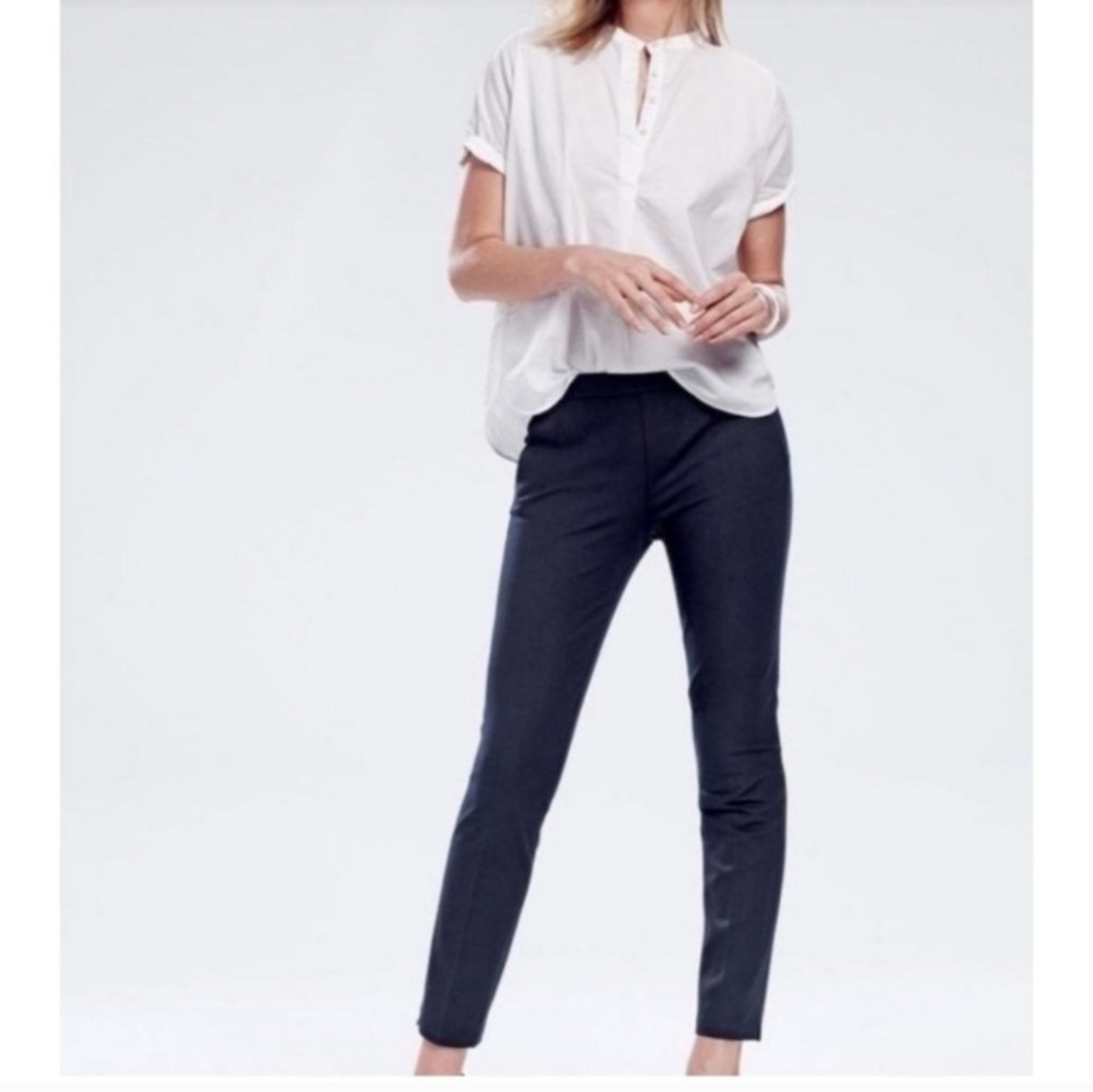 J. Crew Martie Blue Stretch Slim Ankle Pants Size 10 - Picture 4 of 10
